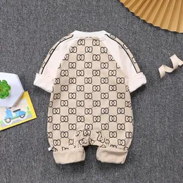 Spädbarns romperkläder set beige romper för baby jumpsuit född kläder söt cx