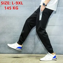 Joggers Mężczyźni Hip Hop Jogger Spodnie Sportowe Rozciągnięte Czarny Harem Dress Spodnie Jogging Lato Plus Rozmiar 7XL 8XL 9XL Spodnie dresowe 201110