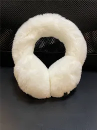 Good Quality Earmuffs Real rabbit fur plus velvet winter warm fashion earmuffs soft 2 colors Classic style