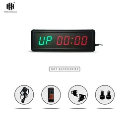 1,5 calowy 6 cyfr LED Timer Boxing Gym CrossFit Tabata Emom Interval Programowalne odliczanie / UP Stopwath Real Time Clock 201125