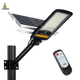 JD Solar Light Lamps 80W 120W 200W 300W Dusk to Dawn Waterproof Aluminum LED Outdoor Lights Garden Street Light with Remote and Pole