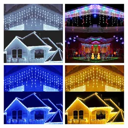 Strings Festoon Led Light Christmas Street Garland Dekorationer Gardin Vattenfall Droop 0.3-0.7 Navidad