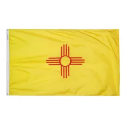 New Mexico Flag State of USA Banner 3x5 ft 90x150cm Statlig flagg Festival Party Gift 100D Polyester Inomhus Utomhus tryckt varmförsäljning