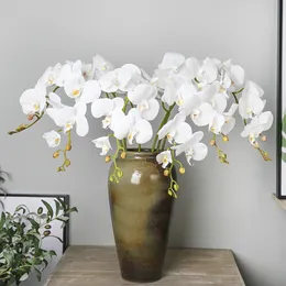 Eleganta konstgjorda phalaenopsis blommor 103 cm / 40 "längd fjäril orkidé bukett för hem prydnad bröllop dekoration 7 färger