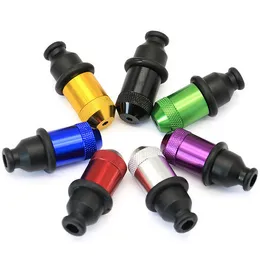Rubber Metal Nipple Snuff Pipe 54mm Length 2 Stylel Durable Mouth Multiple Colors For Tobacco Dry Herb Smoking Accessories Wholesale