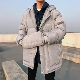Зимняя лечебная куртка корейская свободная парка мужски модные густые теплые твердые мужские куртки и пальто 201028 S S