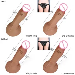 NXY Dildos Dongs Ventosa De Silicona Suave Para Mujer Consolador Grande Y Realista Pene Con Correa Juguetes Sexuales Adultos Masturbador Femenino 0108