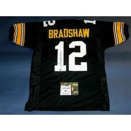 Mitch Custom Football Jersey Män Youth Women Vintage Terry Bradshaw Aash Rare High School Size S-6XL eller något namn och nummertröjor