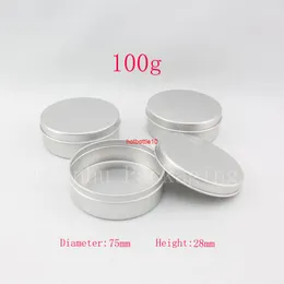 100g x 20 recipiente de creme de alumínio vazio, vela frasco de conservas de metal, 100ml garrafa de cuidados com a pele cosméticos, estanho armazenamento potshipping