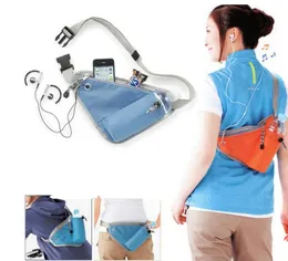Running Waist Bags Kvinnor Män Multifunktion Wasit Väska med flaskhållare bröstväska axel för vandringslöpande cykling