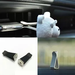 DHL Novo Auto Tomada Clipes Liga De Metal Branco Cor Preto DIY Automotive Perfume Clip Decorativo Carro Vents Braçadeiras Acessórios DH8888