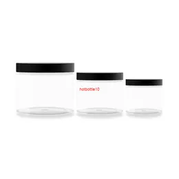 50st Cosmetic Container Transparent Cream Jar 1oz 2oz 4oz matpott, te tenn, kosmetikförpackningsbehållare