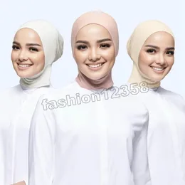 Полная крышка Внутренний мусульманский хлопчатобумажный колпачок Hijab Cap Islamic Need Head Hat Chavnscarf Connet Connet Connet Турецкие шарфы мягкой головы