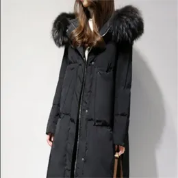 Winter Frauen Lose Dicke Warme Jacke Weibliche Faux Pelz Kragen Mit Kapuze Unten Baumwolle Mantel Parkas Outwear 201030