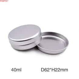 40ml Cream Jar Can Pot High Quality Cin Container Puste słoiki aluminiowe Refillable Gorgeous Metal Makeup Makeup Butelka do przechowywania 50PCSGood Quantit