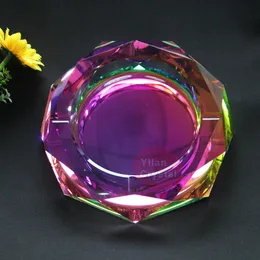 High-end Boutique Crystal Ashtray Fashion Creative Personality Gift Birthday Gift Living Room Continental Octagon Ashtray T200111