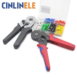 Tubular Terminal Crimper 6-6 0.25-6mm 23-10AWG & 10SA 0.25-10mm 23-7AWG Electrical Crimping Pliers Hand Tools Set HSC8 6-4 Y200321