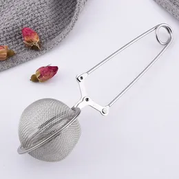 Rostfritt stål Tea Balls Tools Infuser Sphere Mesh Tea Strainer Chain Handle Flavour Ball 16 * 4,5cm