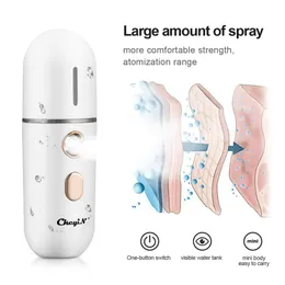 Portabel Mini Nano Nano Pulverizador Facial Steamer Mister Mister Face Névoa Spray Umisture Recarregável Mini USB Carregando SPA facial