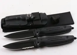 Oferta especial sobrevivência ao ar livre faca reta d2 preto titanium revestido gota ponto lâmina cheia tang g10 lidar com facas de lâmina fixa com kydex