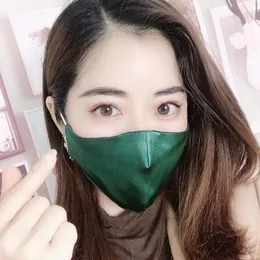 Silk Face Mask Summer Ultra Thin Double Mouth Cover Breathable Dust-proof Face Mask Adjustable Reusable Sunscreen Washable Face Mask ALSK929