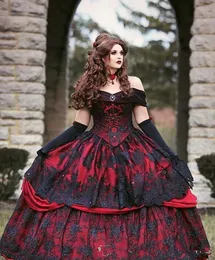 QutieFrash ドラゴン サテン ベスト コルセット レースアップ 赤