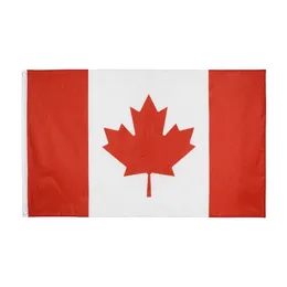 Fly Breeze 3x5FT 2X3FT 90X160CM 60X90CM Foot Canada Flag Header Double Stitched Canadian National Flags Banner Used For Festival Home Decoration 3 X 5 2X3 Ft