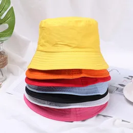 Unisex Cotton Bucket Hats Sunscreen Foldable Fishing Hunting Cap Basin Chapeau Outdoor Sun Prevent Hat for Women Men Child1