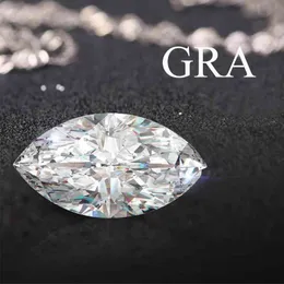 Gemstones soltos Moissanite Diamond Marquise Cut 0.2ct a 10ct D Cor VVS1 Moissantie Stone Undefined com Gem Certificate GRA