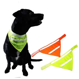 Pet Dog Scarf Collar Bib Bow Tie Puppy Acessory Fluorescent Bibs Neckband Neckerchief Pet Triangular Bandage Reflective 50PCS SN4752