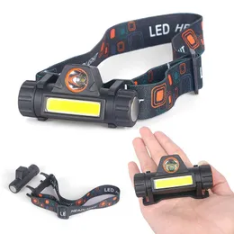 LED Head Lampa Akumulator Prace Silne USB Jazda Światła Frontale Kobieta Mężczyzna Latarka Odkryty Camping Fishing 7SJ K2