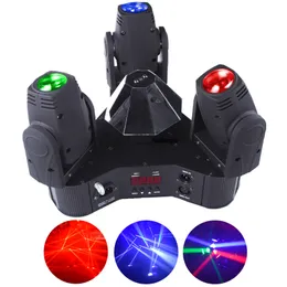 6 pezzi 3 occhi testa mobile rotante infinita led 3x10w rgbw 4-in-1 mini fascio led wash testa mobile dmx party dj illuminazione natalizia