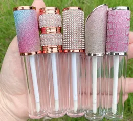 Empty Transparent Lip Gloss Tubes Plastic Lip Balm Tube Lipstick Mini Sample Cosmetic Container With Silver Cap F