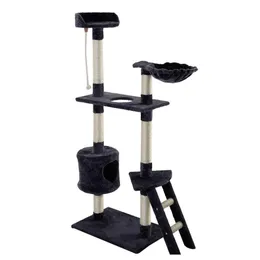 Новый 60 Cat Tree Tower Квартира Когтеточка Мебель для котят Pet qylUNU bdesports264N