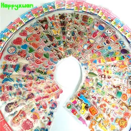 50 sheets/lot Mini Cartoon Puffy Stickers Children Dress up Animal Fruit Classic Toys for Kids Girls School Teacher Rewards LJ201019