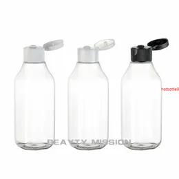Beauty Mission 100ml x 48 stücke Leere Klare Quadratische Flaschen mit Flip Top Cap, Nachfüllbare Reise Shampoo Verpackung Pet Flaschengood-Qualität