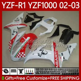 Motorradverkleidungen für Yamaha YZF R 1 1000 CC YZF-R1 YZFR1 02 03 00 01 Scorpion Red Body 90No.54 YZF1000 YZF R1 1000CC 2002 2003 2000 2001 YZF-1000 2000-2003 OEM-Karosserie