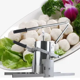 Multifunktionell rostfritt stål grönsak meatball maskin, croquettes maskin, räkor köttball deg maskin, köttbull mögel verktyg, manuell m