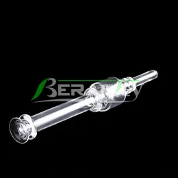 DHL!!! Beracky 6 Inches Quartz NC Portable Dab Tool Quartz Dab Straw Tips For Wax Glass Bongs Water Pipes Dab Rigs Smoking