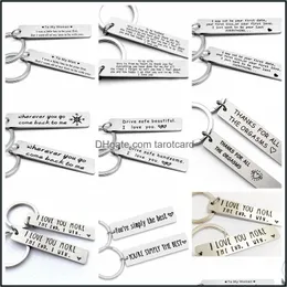 Other Festive & Party Supplies Home Garden Valentines Day Gift Keychain Girlfriend Boyfriend Husband Wife Thank You Letter Love Present Drop