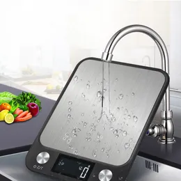 Digitale Multifunktions-Küchenwaage für Lebensmittel, 5 kg/1 g, Edelstahl, elektronische Waage, LCD-Display, Digitalwaage für den Haushalt, Schwarz Y200328
