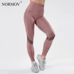 NORMOV Frauen Fitness Leggings Sport Push-Up Hohe Taille Nahtlose Leggings Frauen Workout Atmungsaktive Leggins Mujer LJ201006