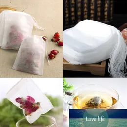 100 sztuk / partia 9 x 10 cm Teabags Puste Torby do herbaty ze String Heal Paper Filter do Herb Loose Tea New Hurt