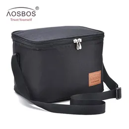 Aosbos Portable Thermal Lunch Bag for Women Kids Men Shoulder Food Picnic Cooler Boxes bags Insulated Tote Bag Storage Container C0125