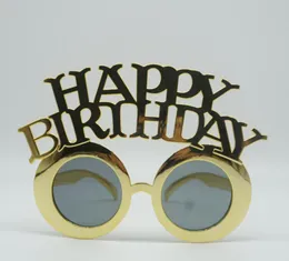 Metalowe okulary przeciwsłoneczne z okazji urodzin nowość okulary rekwizyty do fotobudki akcesoria imprezowe Favor Unisex złota srebrzysta róża