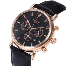 Relogio Luksusowe pełne funkcjonalne skórzane zegarki dla mężczyzn Damski projektant zegarki Wojskowy Zegarek Quartz Reloj de Lujo na rękę