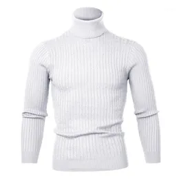 Mäns Tröjor Mens Vinter Varm Turtleneck Sweater Män Vintage Tricot Pull Homme Casual Pullovers Stickad Solid Jumper1