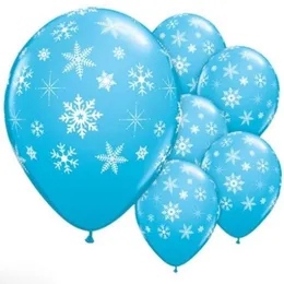 Andra bröllop gynnar snöflinga latex ballong födelsedag bröllop juldekorationer fest