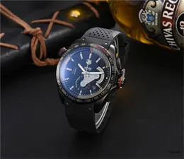 Wristwatches Wysokiej Jakości Moda Casual Sport Człowiek Zegarek Kwarcowy Kobieta Kalendarz Wszystkie tarcza Wroking Guma Relóro Wristwatch