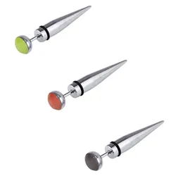 Punk Rock Ear Tapers Gauges Surgical Steel Unisex Ear Expander Cat's Eye Body Piercing Jewelry For Men and Women